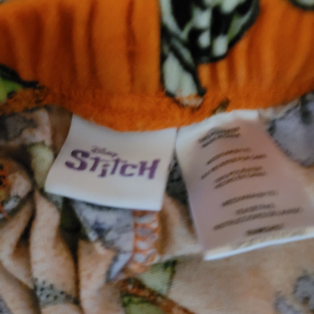Disney Orange and Black Pajama Pants Stitch Med - Picture 4 of 4